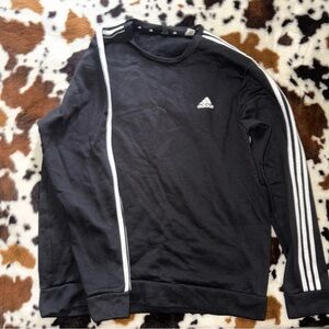 Adidas Black Sweatshirt with White Accents